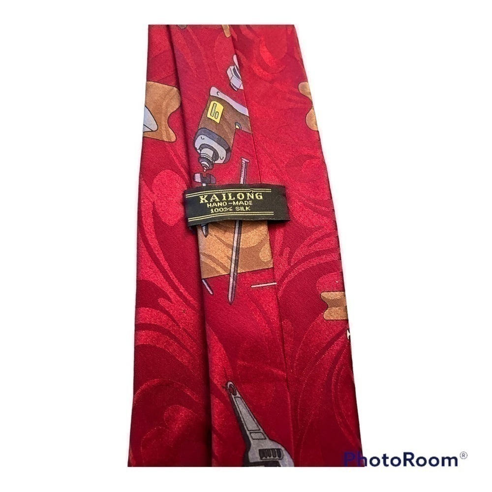 Mens  Tie. 100% Handmade Silk Tie. - Picture 3 of 4